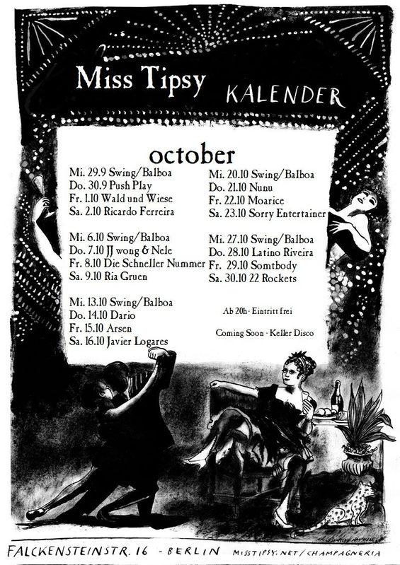 Flyer Program Miss Tipsy Bar October 2010