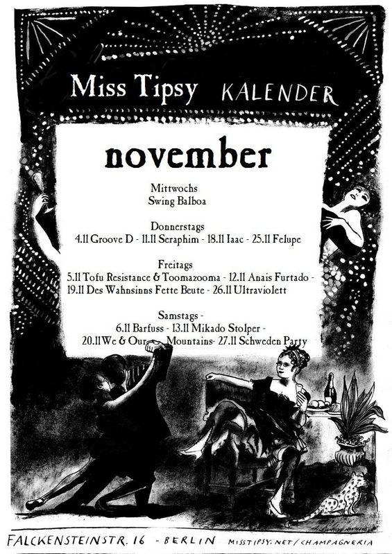 Flyer Program Miss Tipsy Bar November 2010